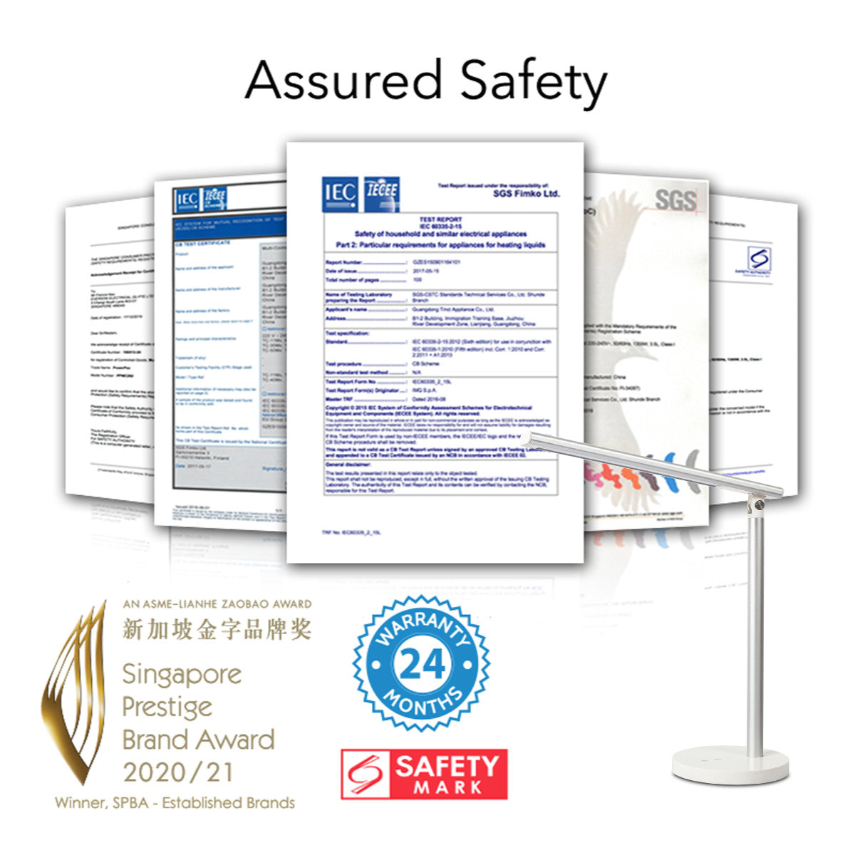 PowerPac USB LED Desk Lamp. Children Learning Table Lamp (PP1306)