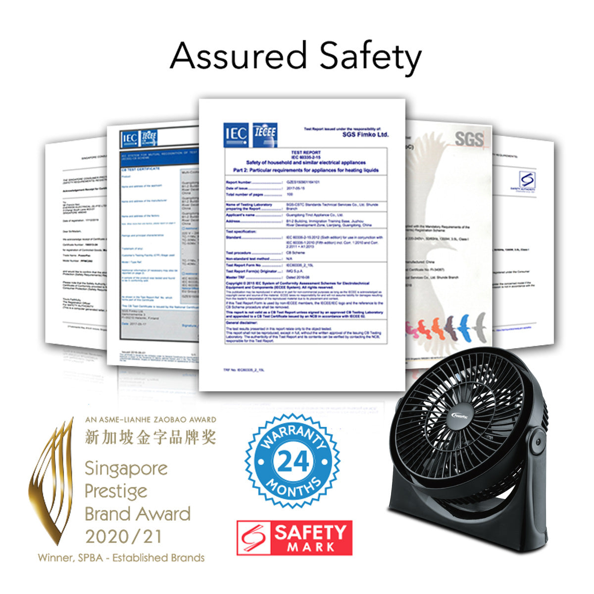 PowerPac 9 Air Circulator Fan – High Velocity. Powerful Airflow. Adjustable Tilt. Thermal Fuse Protection. 3-Speed. black. PP2809