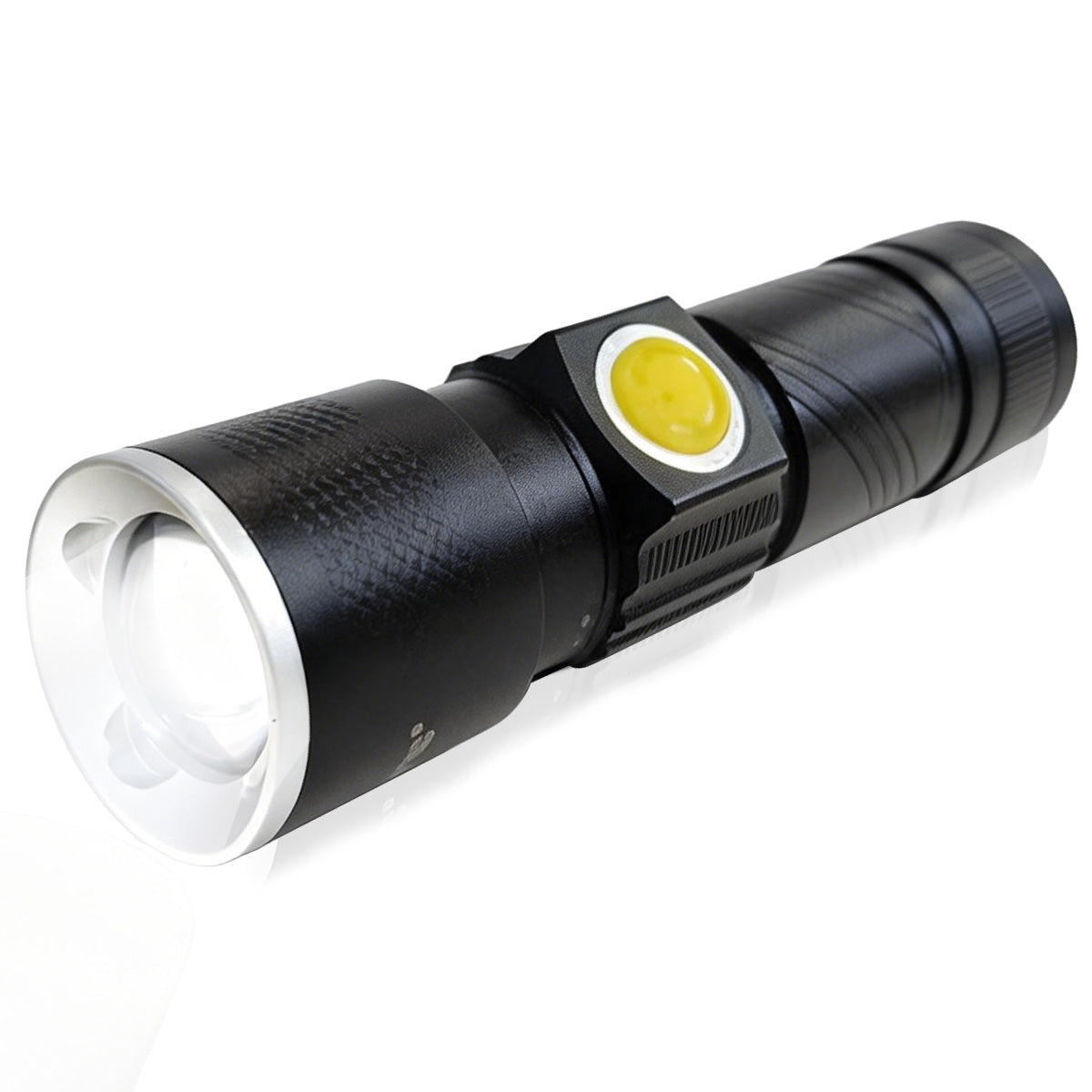 PowerPac USB Rechargeable LED Flashlight. High Power Portable EDC Torch light (PP8028)