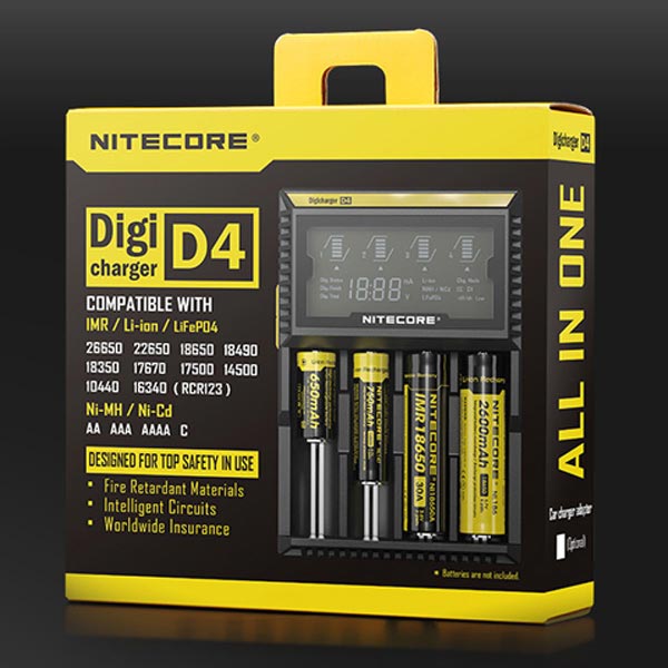 NITECORE Digicharger D4 LCD Display Universal Smart Charger