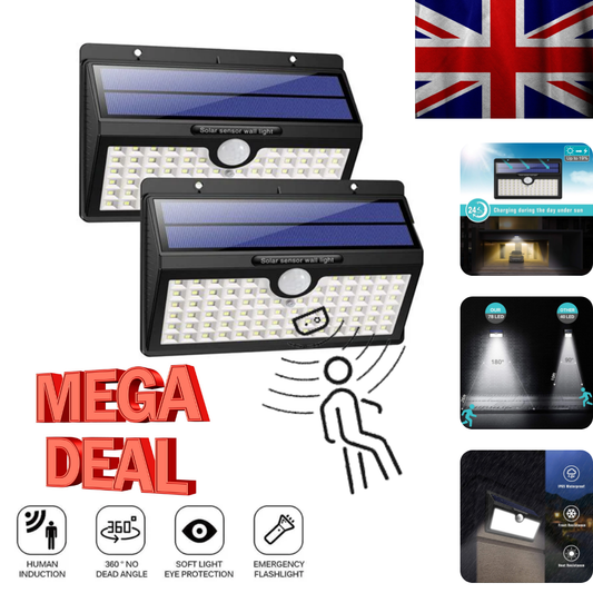 Solar Motion Sensor Light – 78 LED Outdoor Waterproof Wall Light with 3 Modes. Wireless & Solar Powered for Garden. Yard. or Pathway