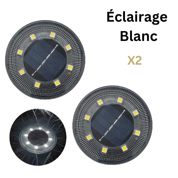 Spot solaire encastrable 8 LED