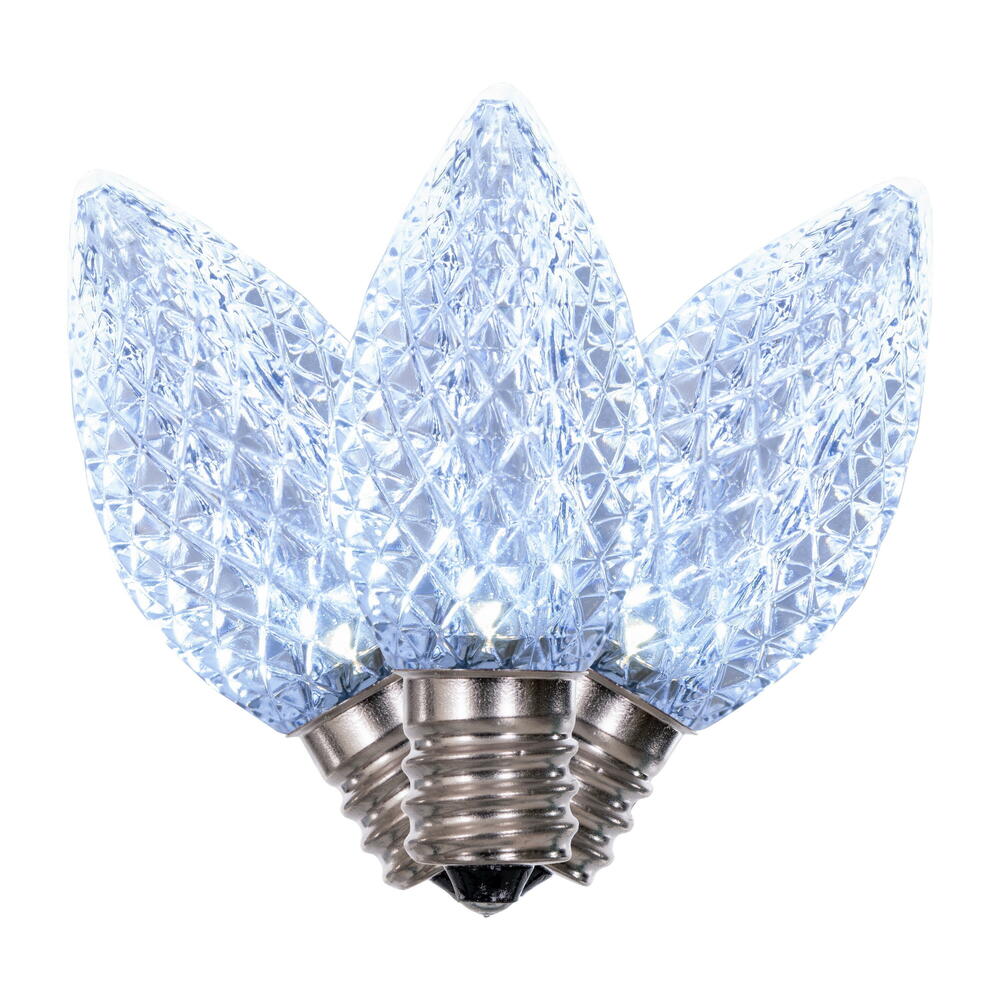 LED C7 - Transparant Faceted Bulb - Steady (Warm White. Pure White. Sun Warm White)