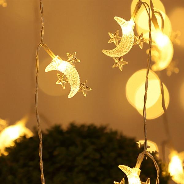 Guirlande solaire Lune lumineuse de Noël