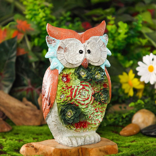 Hibou lumineux extérieur solaire