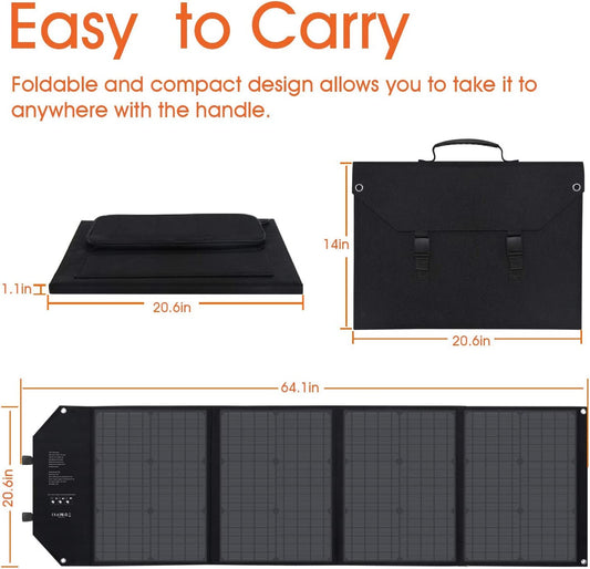 High Capacity Portable Solar Panel (100W)