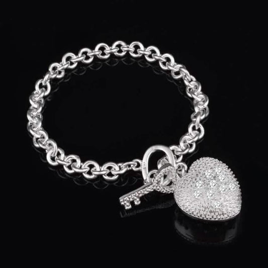 Key To My Heart Toggle Charm Bracelet