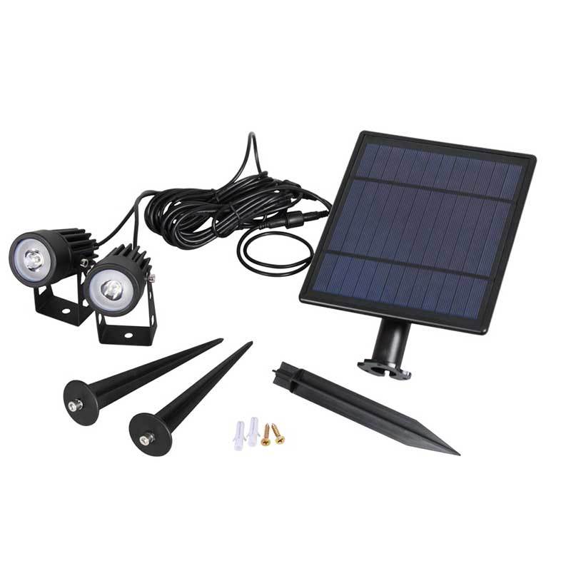 Lampe Solaire Jardin Double spot puissant