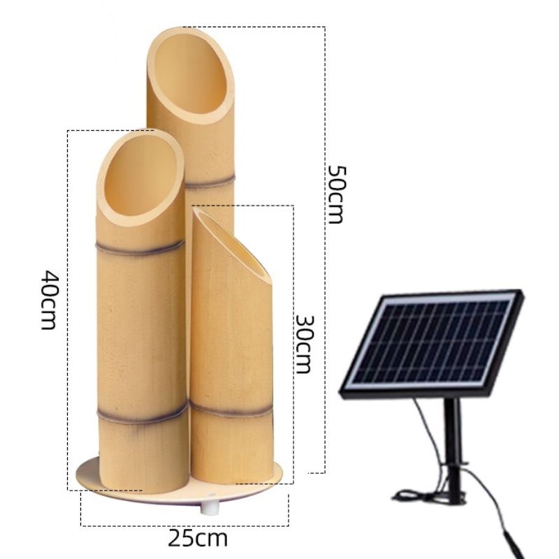 Lampe solaire Bambou (Lot de 3)