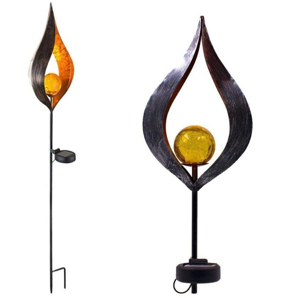 Piquet solaire jardin boule de feu