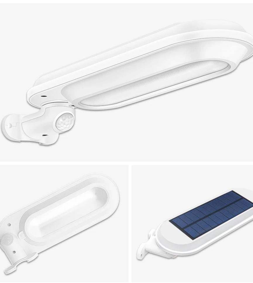 Lampadaire Solaire Ovale Noire 600 Lumens