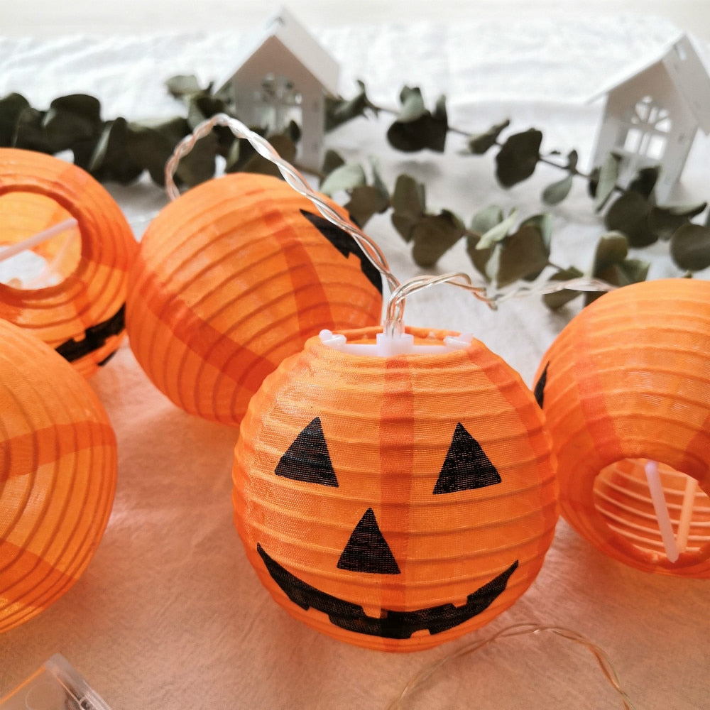 Guirlande Solaire Citrouille d'Halloween