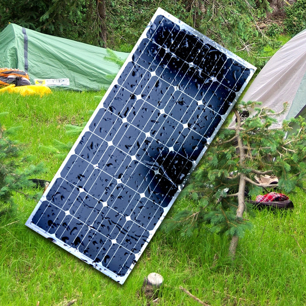 DOKIO 100W 18 Volt Black Solar Panel China Cell/Module/System/Home/Boat 100 Watt Panels charger Solar