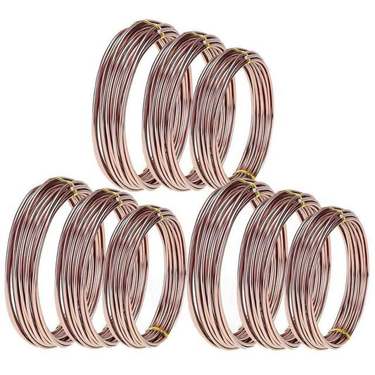 9 Rolls Bonsai Wires Anodized Aluminum Bonsai Training Wire with 3 Sizes (1.0 Mm.1.5 Mm.2.0 Mm).Total 147 Feet (Black)