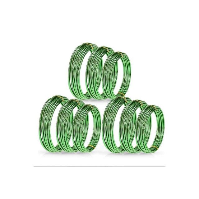 9 Rolls Bonsai Wires Anodized Aluminum Bonsai Training Wire with 3 Sizes (1.0 Mm.1.5 Mm.2.0 Mm).Total 147 Feet (Black)