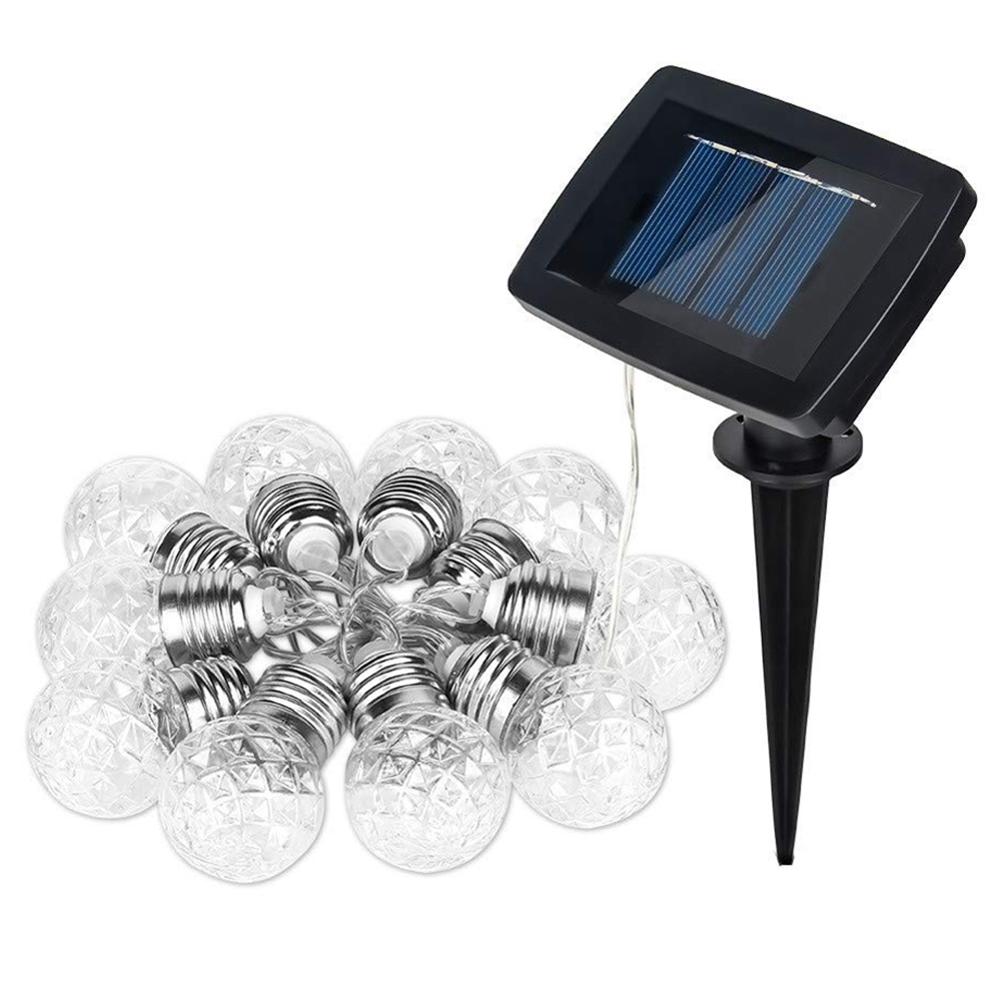 Guirlande solaire 10/20 Boules LED transparentes