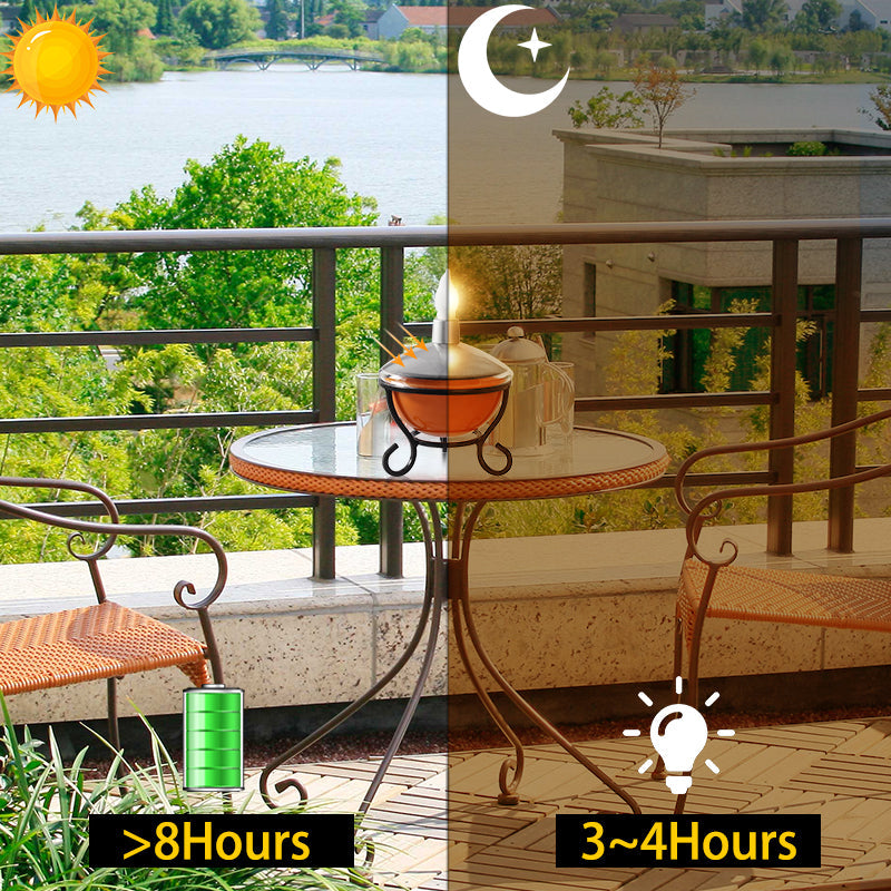 Lampe solaire de table LED Flamme de Bougie