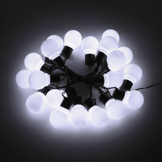 Guirlande solaire 20 Ampoule lumineuses (Blanc/Claire)