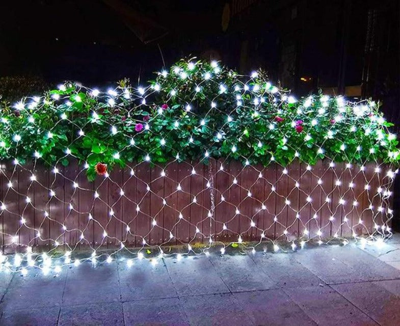 Guirlande solaire Rideau lumineux 104 LED (Télécommande)