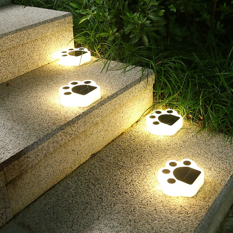 Lampe de sol solaire Patte d'ours