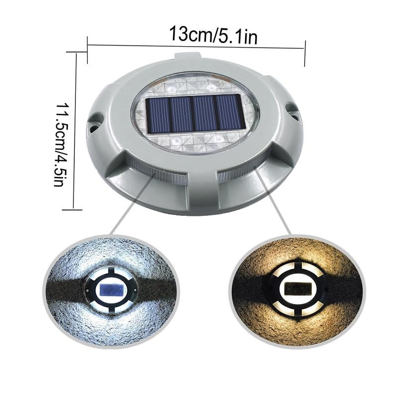 Lampe de sol solaire Goujon de Route Alu