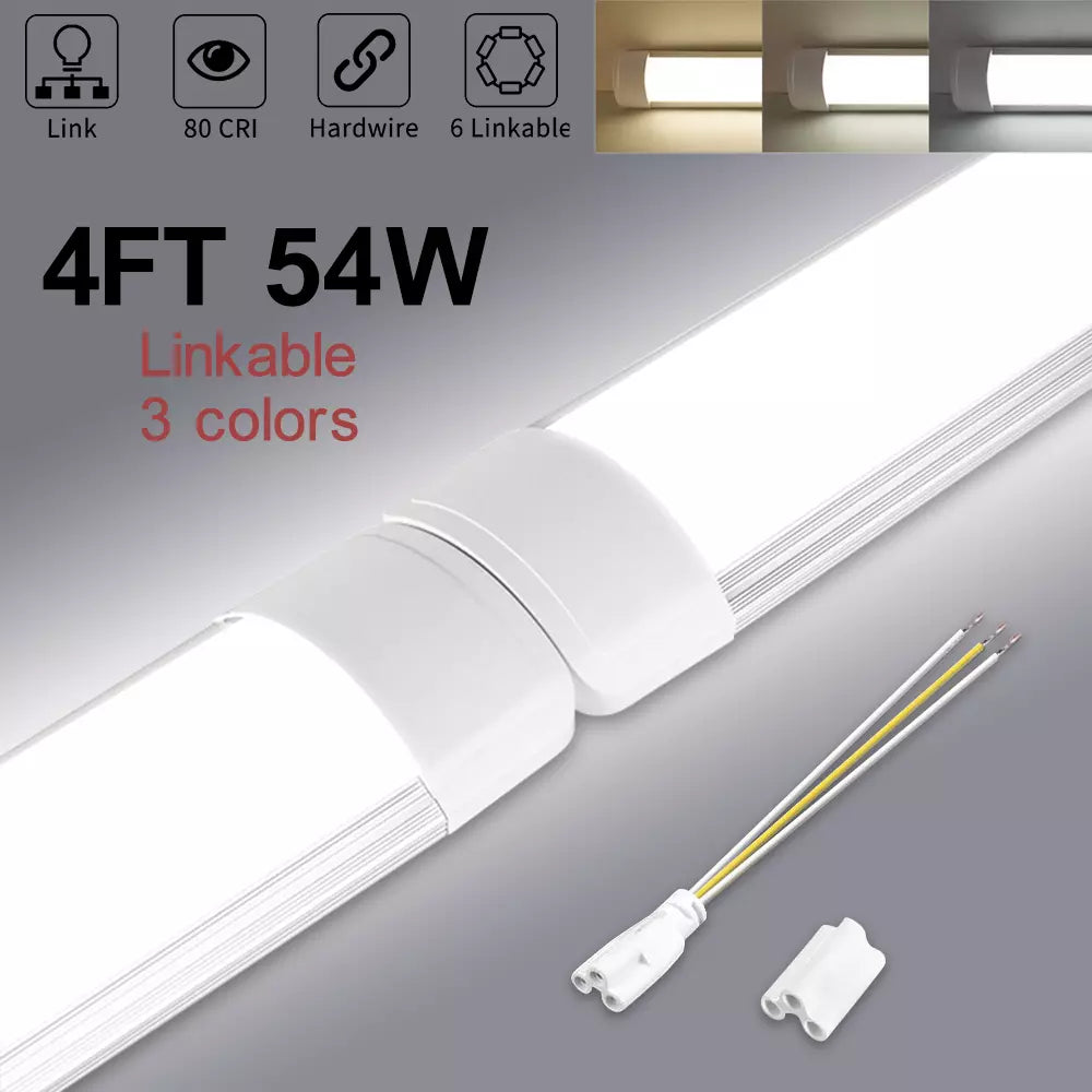 4FT Slim LED Batten Light – Bright Daylight Strip for Living Room Fluorescent Replacement
