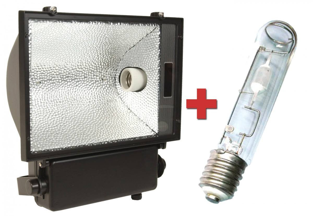 250 Watt Metal Halide IP65 Floodlight with Lamp and Photocell