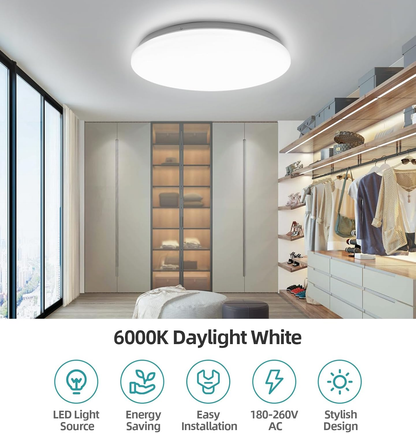 36W Round LED Ceiling Light - Ultra-Bright Flat Light