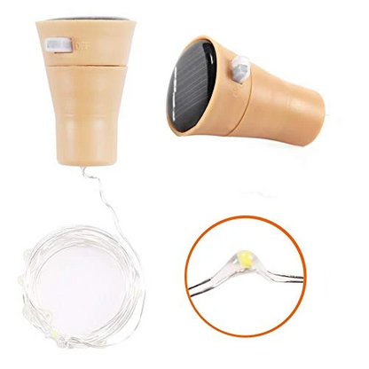 Guirlande Lumineuse Solaire Bouchon LED pour bouteille (Lot de 6)