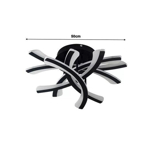 Modern LED Ceiling Chandelier โ Chic Acrylic & Aluminum Pendant Light for Living Room & Bedroom