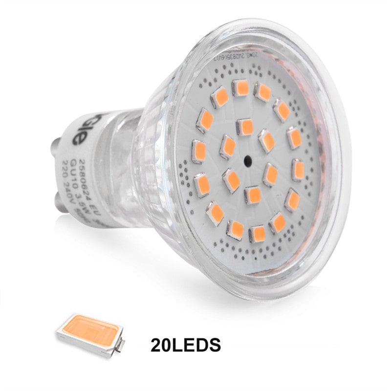 6 Pack 3.5W GU10 Warm White LED Bulbs(EU Standard)