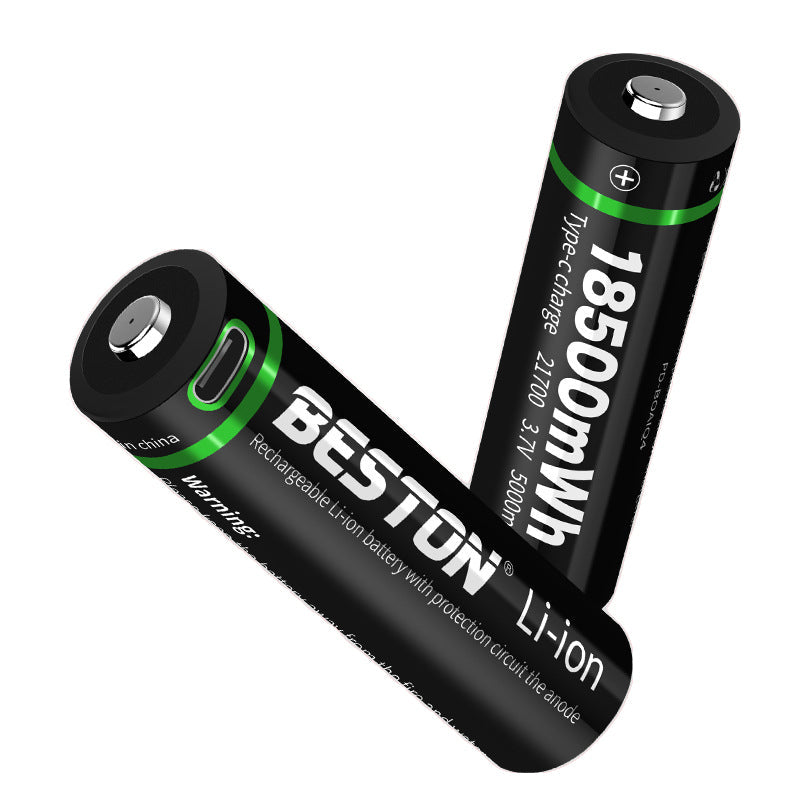 1PC BESTON 21770-C-50 21700 5000mAh High Capacity Type-C Rechargeable Li-ion Battery For Flashlight (5000mAh)