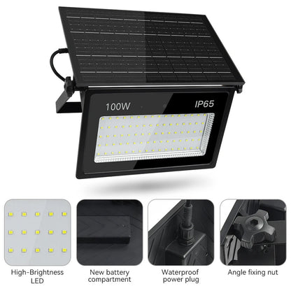 Solar Flood Light.mSolar Powered Spotlight Outdoor Waterproof Street Light Adjustable