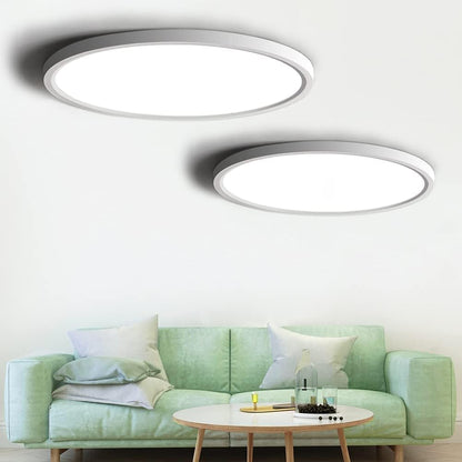 12 LED Ceiling Light – Ultra-Thin 24W Flush Mount. 2-Pack