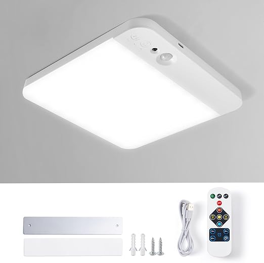 7.5 Battery Operated Motion Sensor Ceiling Light. Dimmable