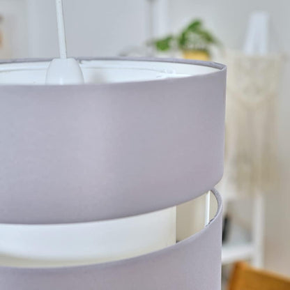 Modern 2 Tier Ceiling Light Shade in a Grey Finish | Pendant Lights. Home Décor & Improvement Essential