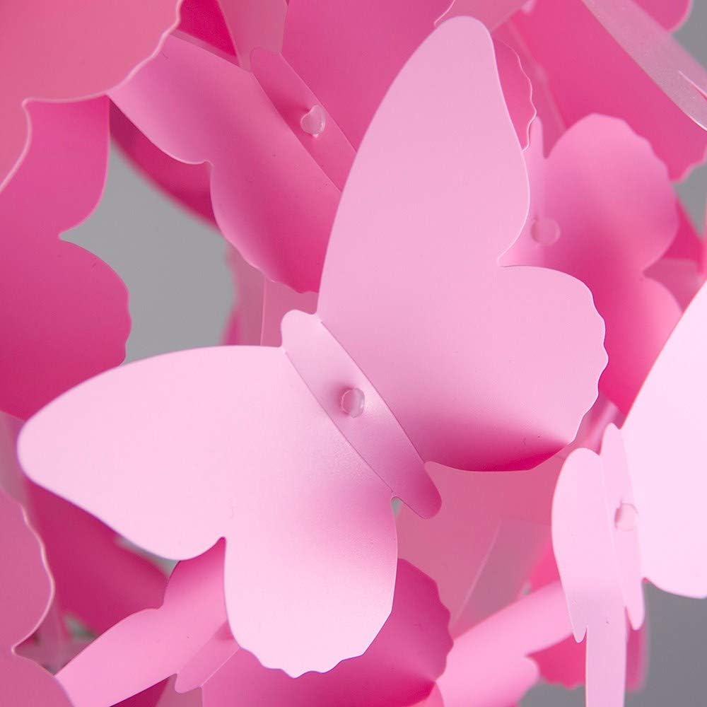 Modern Bright Pink Butterflies Ceiling Chandelier Lamp Shade | Pendant Lights. Home Décor & Improvement Essential