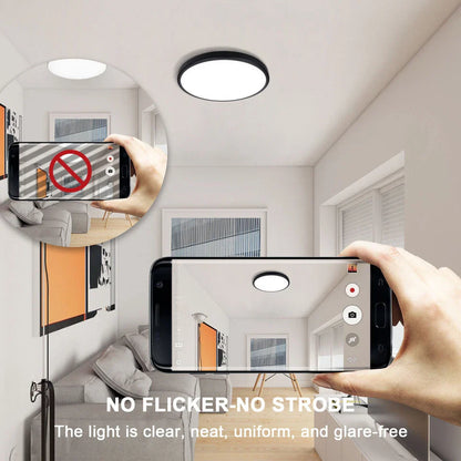 Modern Round LED Ceiling Light – 12W/18W. Waterproof. 6500K
