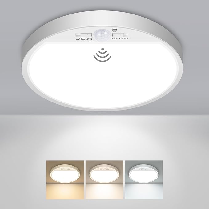 Motion Sensor LED Ceiling Light. 15W. 3 CCT. 1500LM