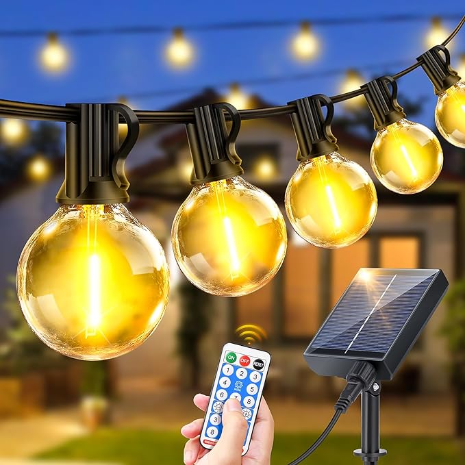 65.5ft Outdoor Festoon Lights with Remote & Timer