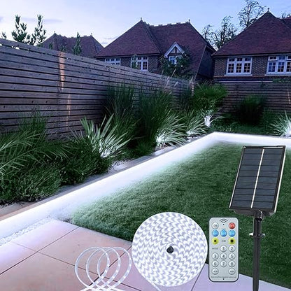 Solar LED Strip Lights – 10M 640 LEDs. Remote Control. Waterproof Outdoor Lighting