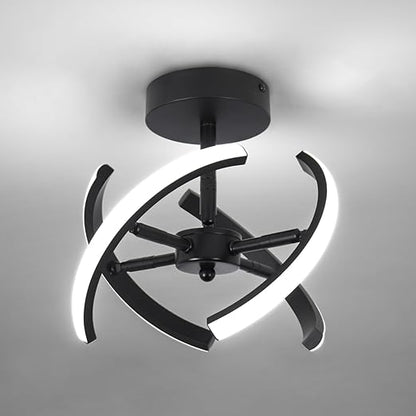 Curved LED Ceiling Light – 22W Cool White. Silver