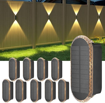 Solar Fence Lights – 4 Pack. 3 Color Options