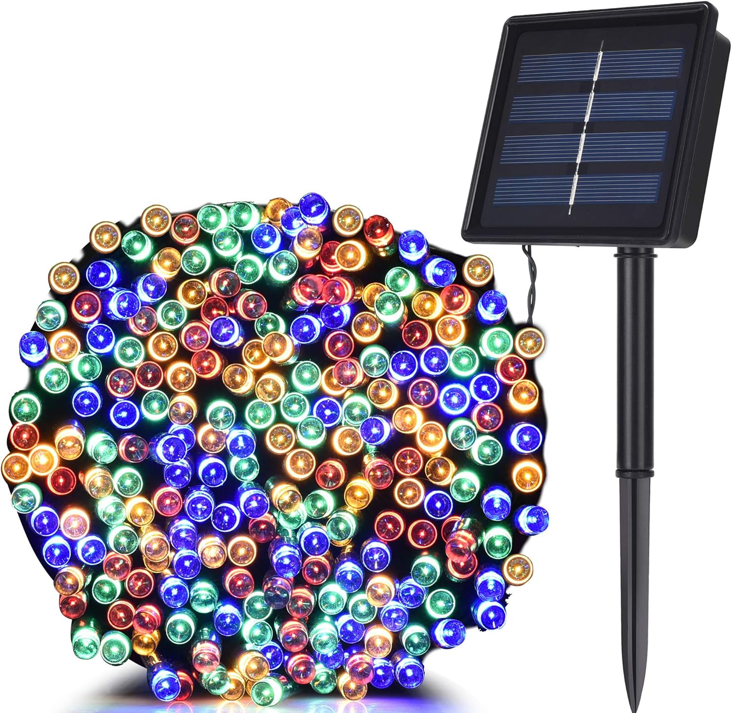 72FT 200 LED Multicolor Solar String Lights – Waterproof for Outdoor & Indoor Use