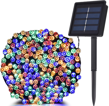 72FT 200 LED Multicolor Solar String Lights – Waterproof for Outdoor & Indoor Use
