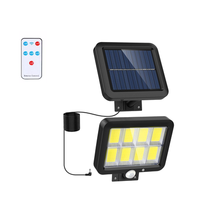 3 Head Solar Security Light - 74 LED Motion Sensor Outdoor Waterproof Wall Lamp
