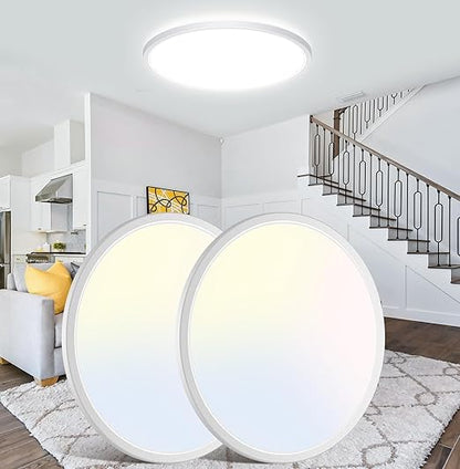 15W Flush Mount LED Ceiling Light – Brushed Nickel. 3 CCT