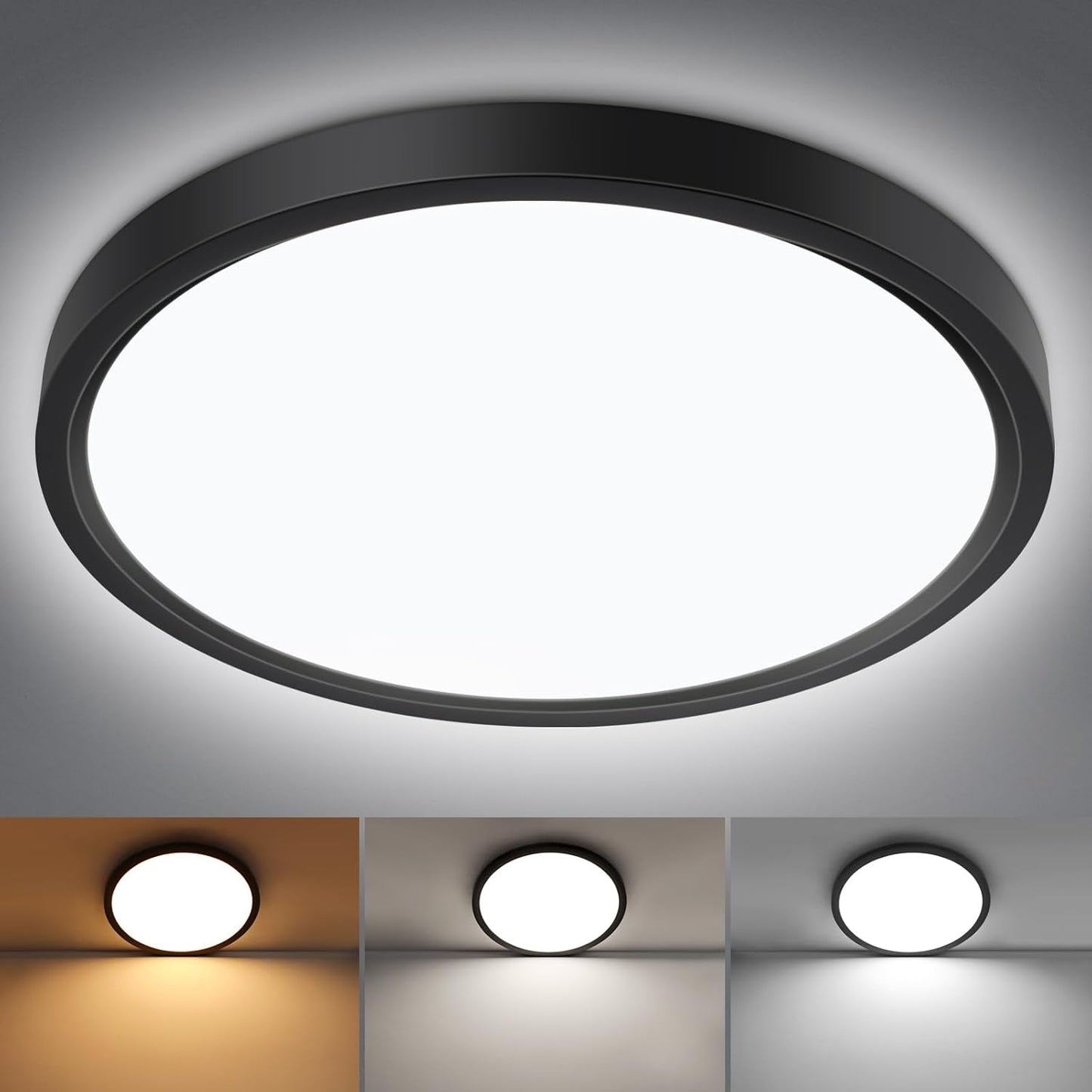 18W LED Ceiling Light – Adjustable Color. Waterproof. 1800LM. Ø23cm