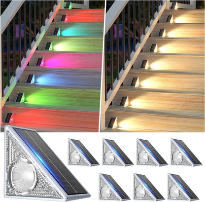 Lakey Sound Solar Step Lights 6 Pack – 10 Color Modes