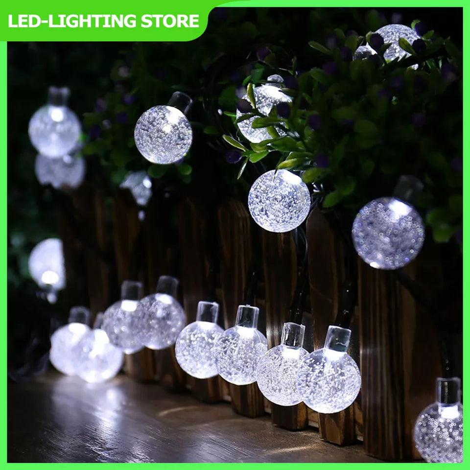 100 LED Solar String Lights – Retro Hanging Fairy Ball Lights for Garden & Outdoor Decor